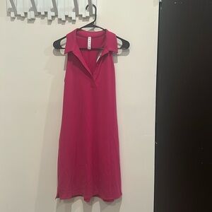 Charmed Tennis Dress in Magenta Crush
